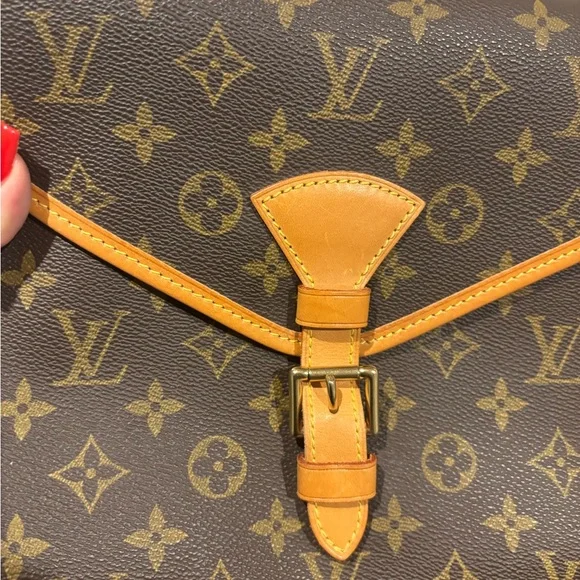 Vintage Louis Vuitton Monogram Bel Air Hand bag  Satchel in Brown and Tan Trim - Picture 6 of 10